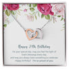 Birthday Gifts for Girls Women Jewelry, Pendant Interlocking Hearts Necklace 23rd Birthday Gift for Girls, Daughter, Sister, Friend, Daughter with Message Card and Gift Box
