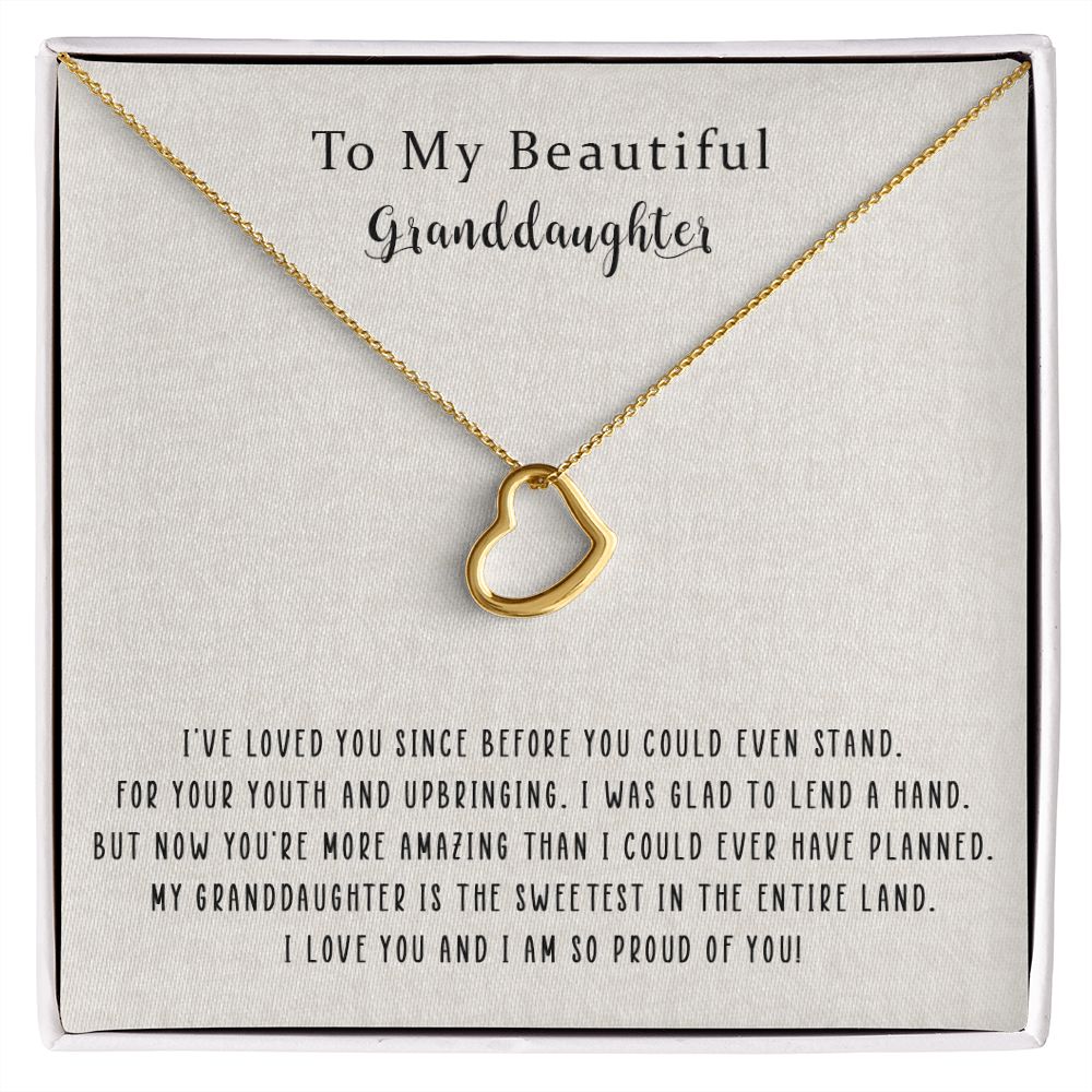 Granddaughter Gifts from Grandma or Grandpa, Jewellery Gift for Women Girls from Grandmother or Grandfather, Granddaughter Graduation Birthday Wedding Jewelry with Message Card.