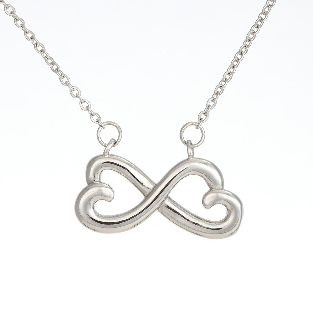 Romantic Heart-shaped Infinity Necklace Jewelry For Women