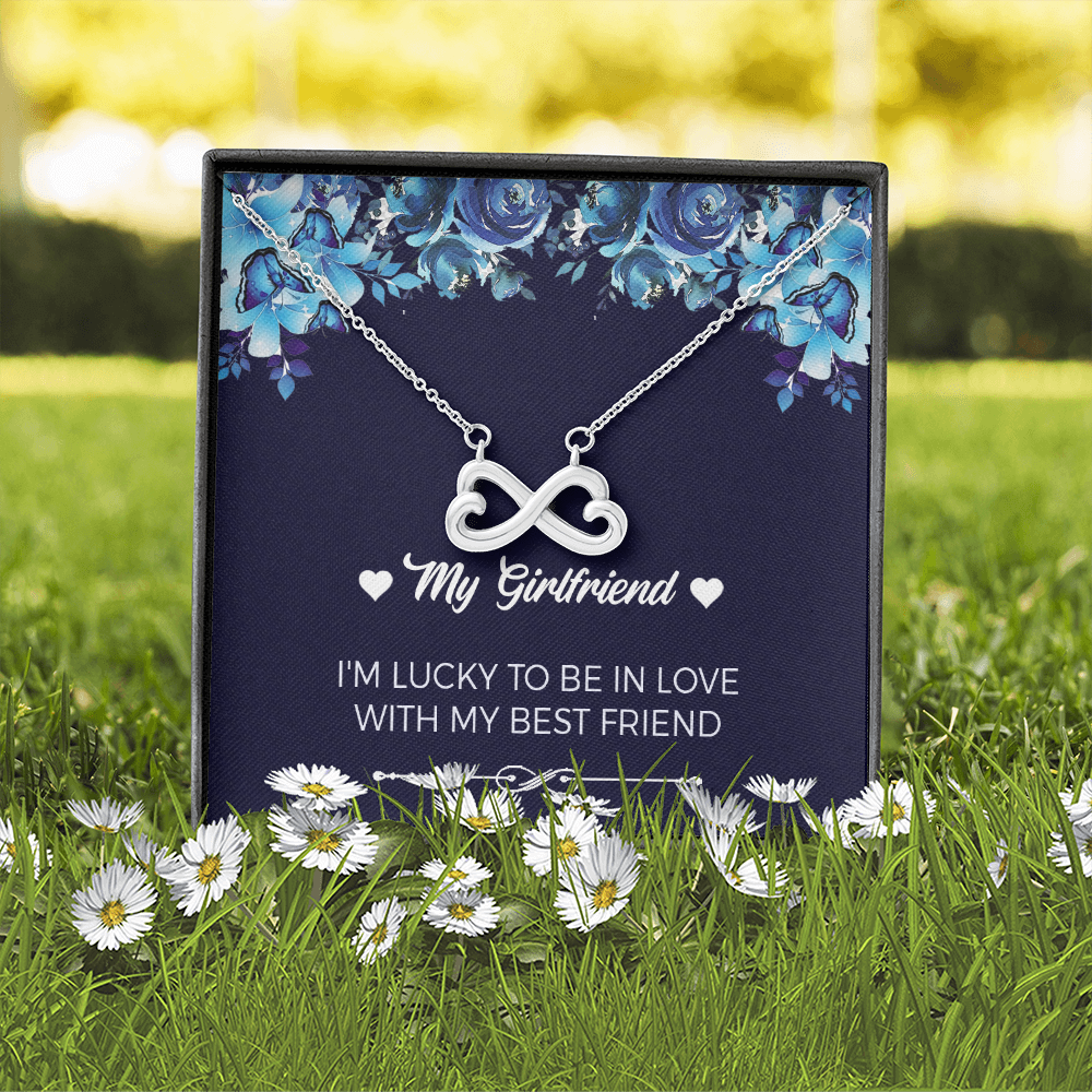 Girlfriend Gift Ideas For Her, Romantic Heart-shaped Infinity Necklace Jewelry for Women, Cute Anniversary / Valentines Day / Birthday Present