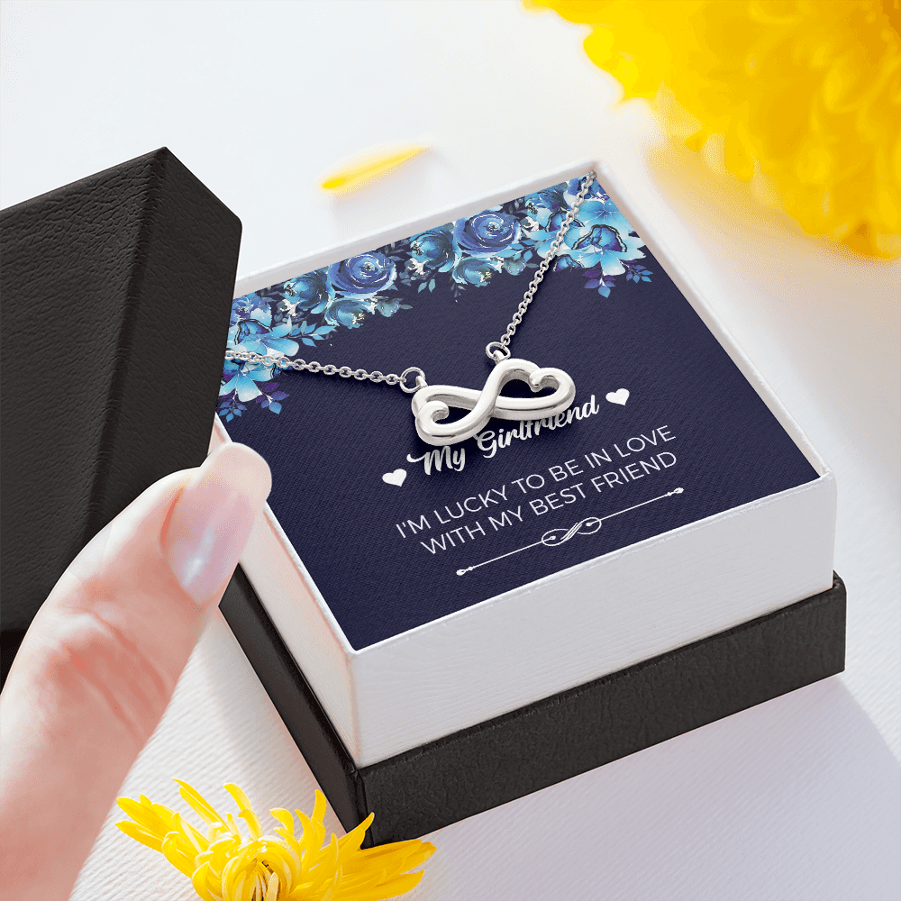 Girlfriend Gift Ideas For Her, Romantic Heart-shaped Infinity Necklace Jewelry for Women, Cute Anniversary / Valentines Day / Birthday Present