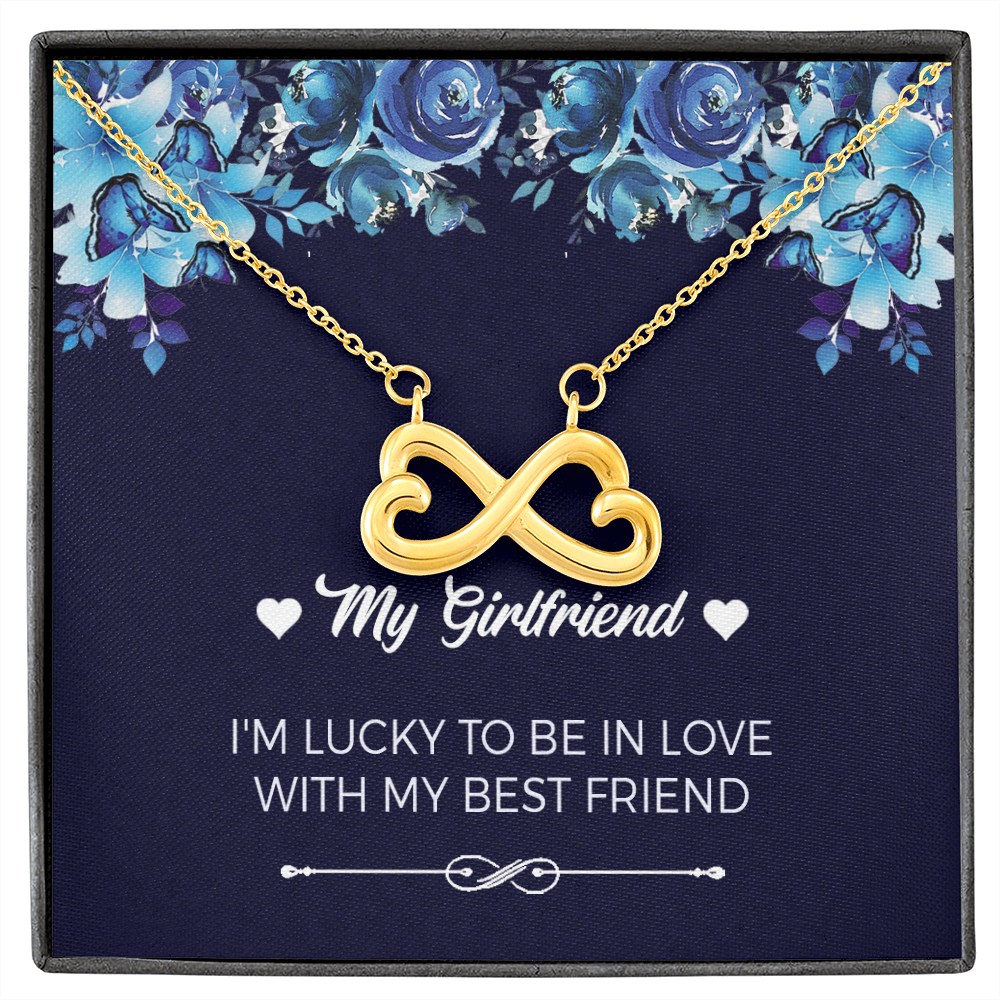 Girlfriend Gift Ideas For Her, Romantic Heart-shaped Infinity Necklace Jewelry for Women, Cute Anniversary / Valentines Day / Birthday Present