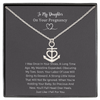 Heart Anchor Pregnant Daughter Necklace, Expecting Mom Gift for Daughter, Expecting Mom Gift from Mom