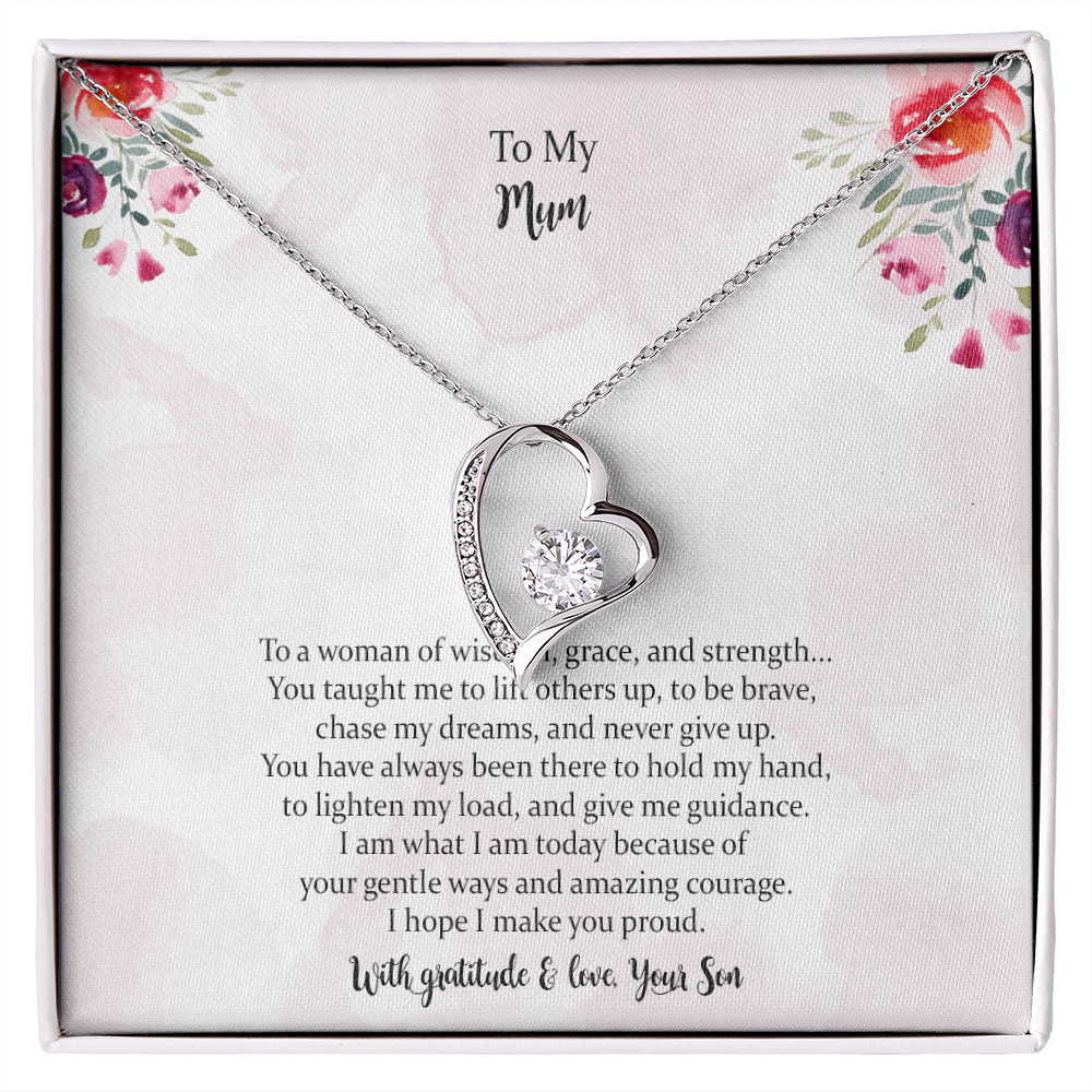 To My Mum, To A Woman Of Wisdom,  Forever Love Necklace For Mom, Mother Gift For Valentine's, Birthday, Anniversary