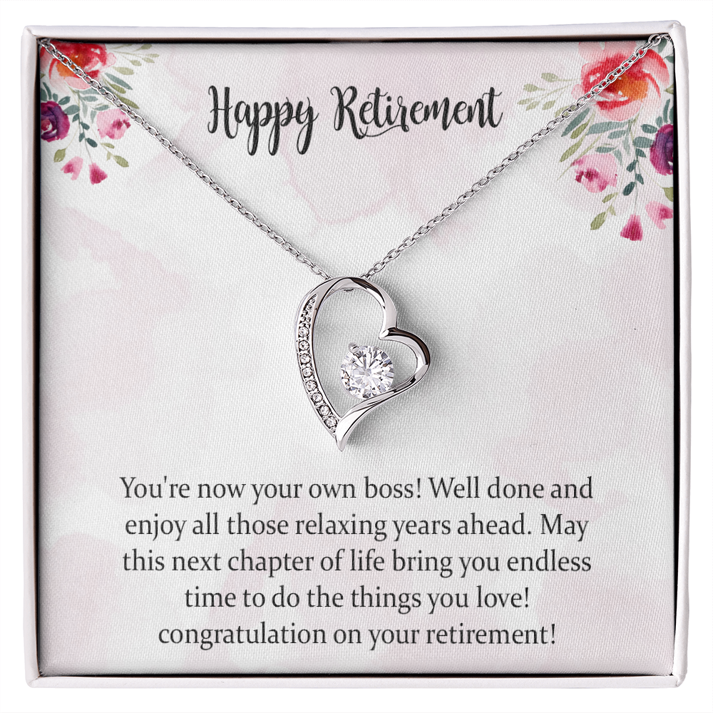 Retirement Forever Love Necklace Gifts For Women, Female Retirement Gifts 2022, Happy Retirement, Retirement For Teacher, Nurse, Boss, Coworker Farewell Gifts