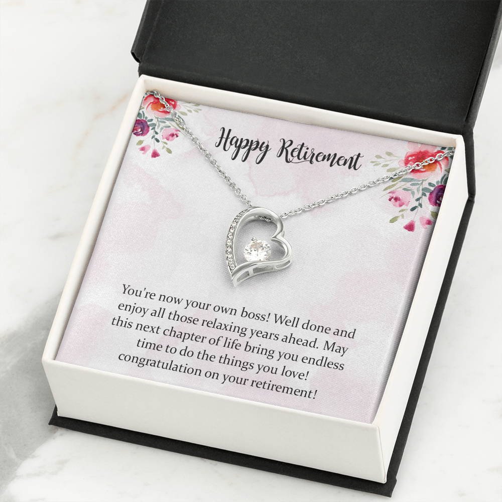 Retirement Forever Love Necklace Gifts For Women, Female Retirement Gifts 2022, Happy Retirement, Retirement For Teacher, Nurse, Boss, Coworker Farewell Gifts
