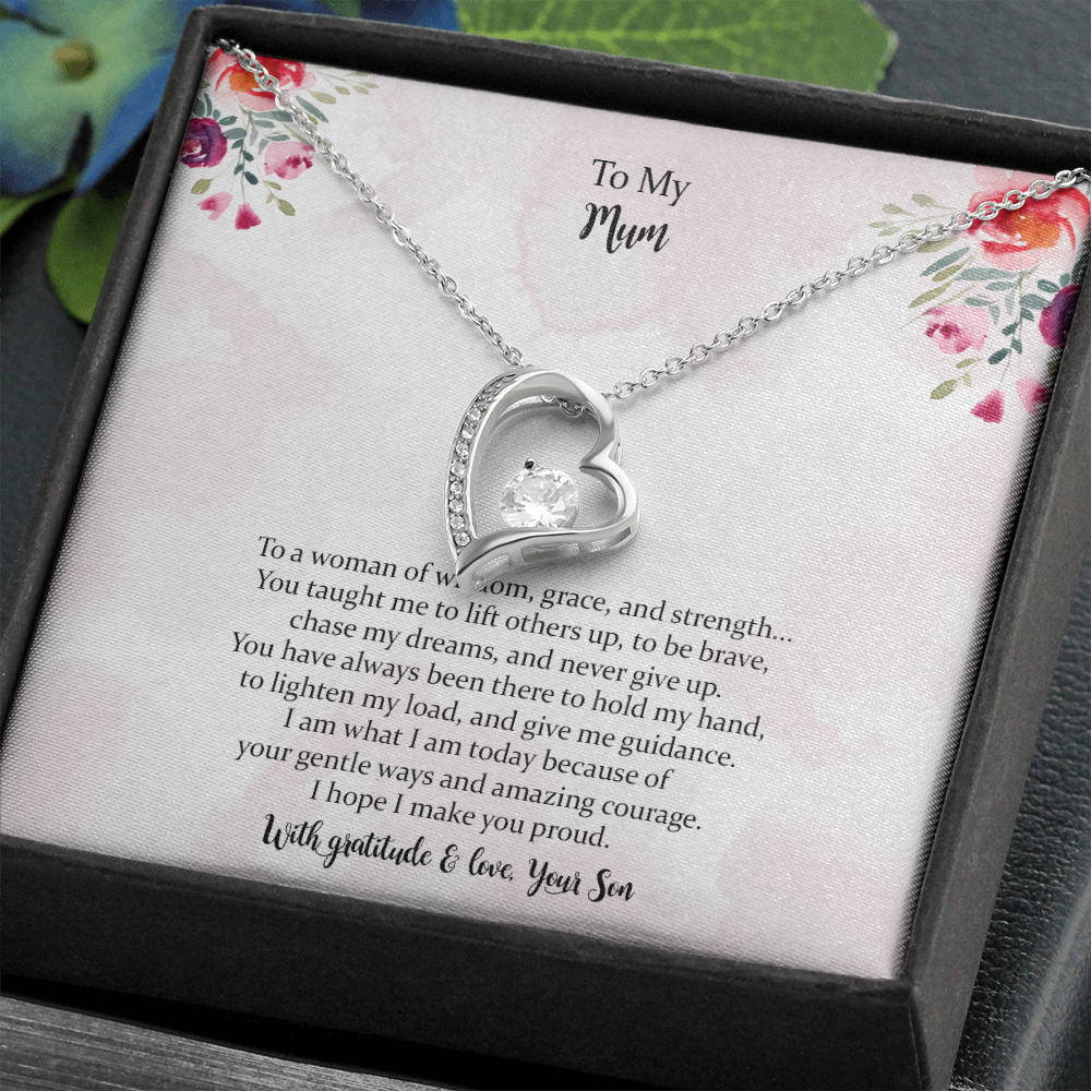 To My Mum, To A Woman Of Wisdom,  Forever Love Necklace For Mom, Mother Gift For Valentine's, Birthday, Anniversary