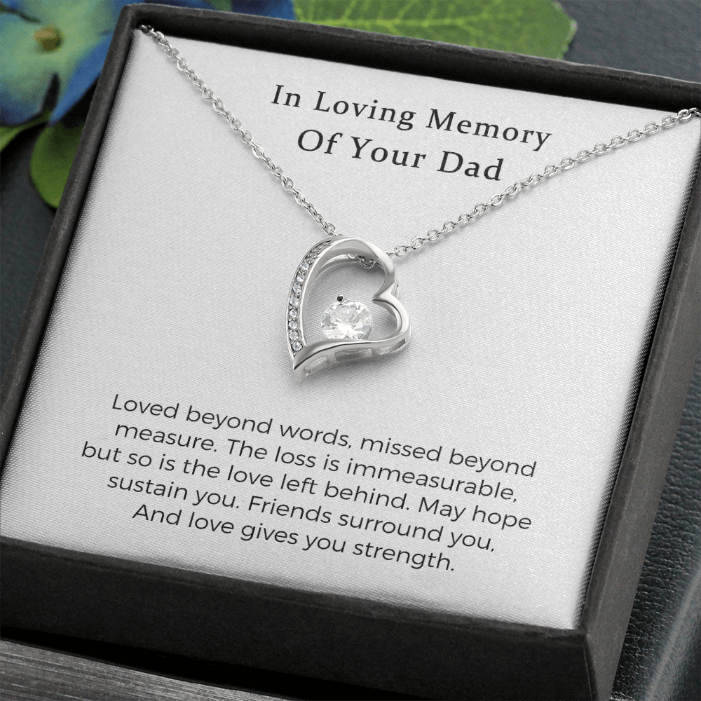 Forever Love Necklace, In Loving Memory Of Your Dad, Memorial Gifts For Loss Of A Father Gift, Father Condolence Gift, Grief Gift,