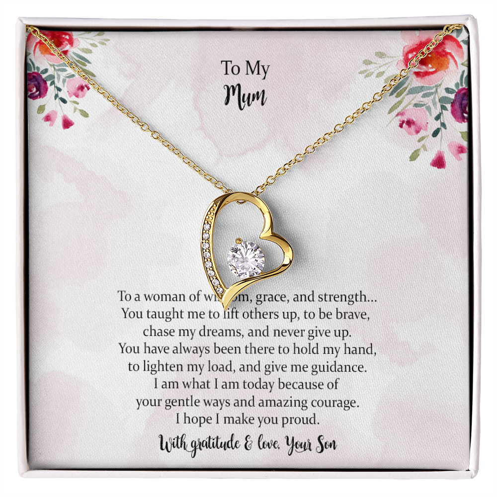 To My Mum, To A Woman Of Wisdom,  Forever Love Necklace For Mom, Mother Gift For Valentine's, Birthday, Anniversary