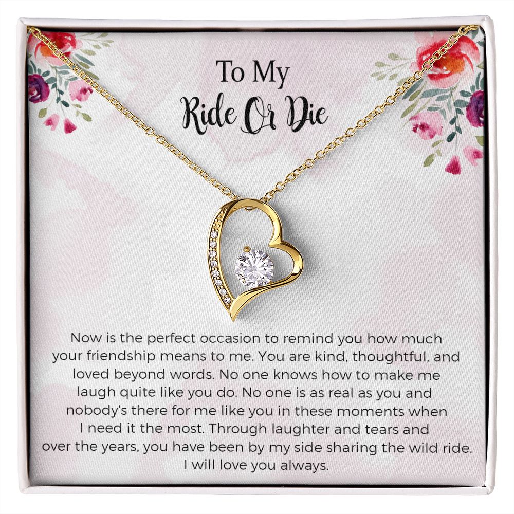 To My Ride Or Die Forever Love Necklace, I Will Love You Always
