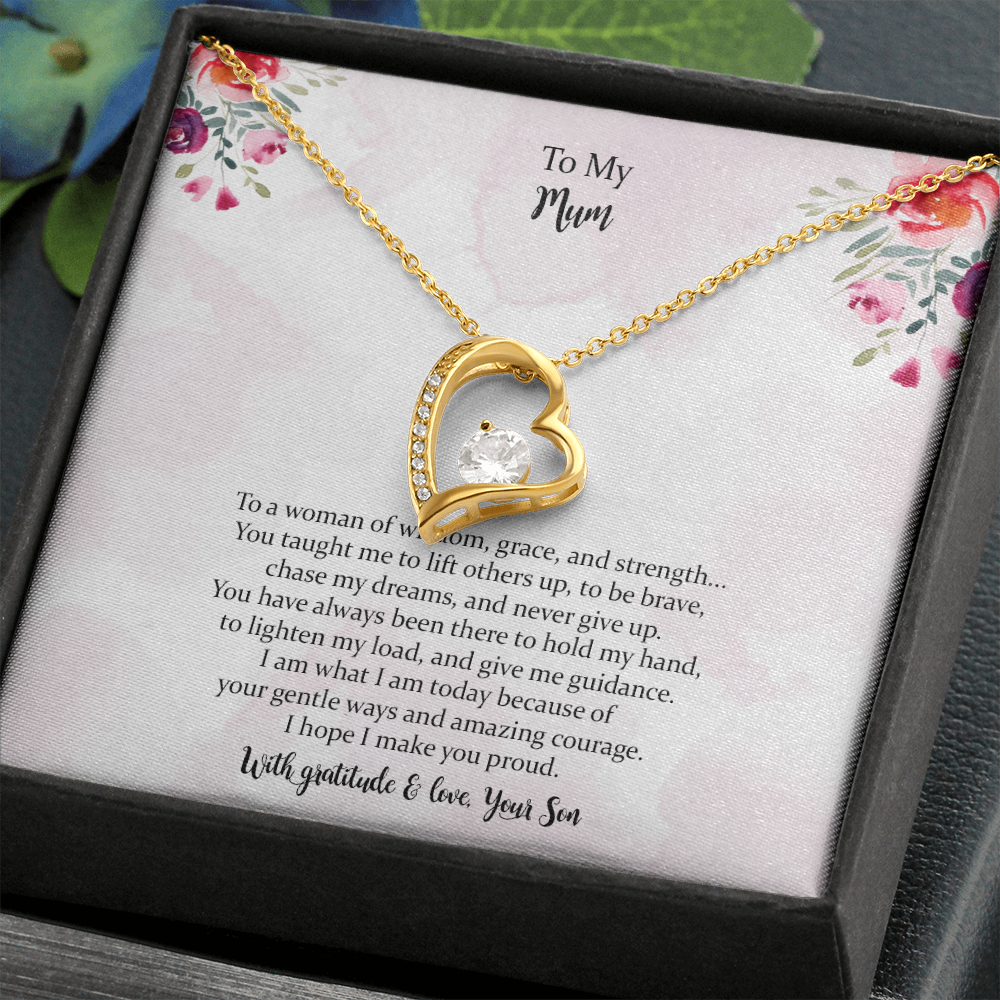To My Mum, To A Woman Of Wisdom,  Forever Love Necklace For Mom, Mother Gift For Valentine's, Birthday, Anniversary