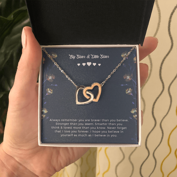 Big brother and little 2025 sister necklaces