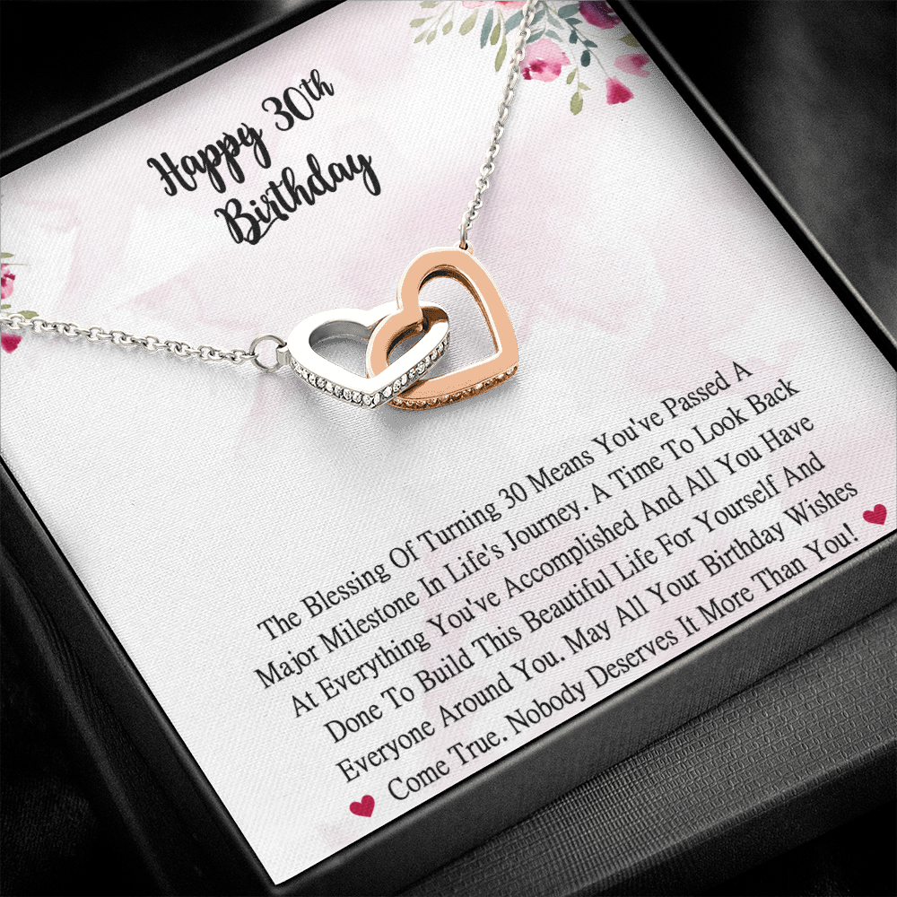 30th Birthday Necklace Gift For Friends Coworker 30 Year Old Birthday, Personalized Gift For Her, Birthday Card With Necklace