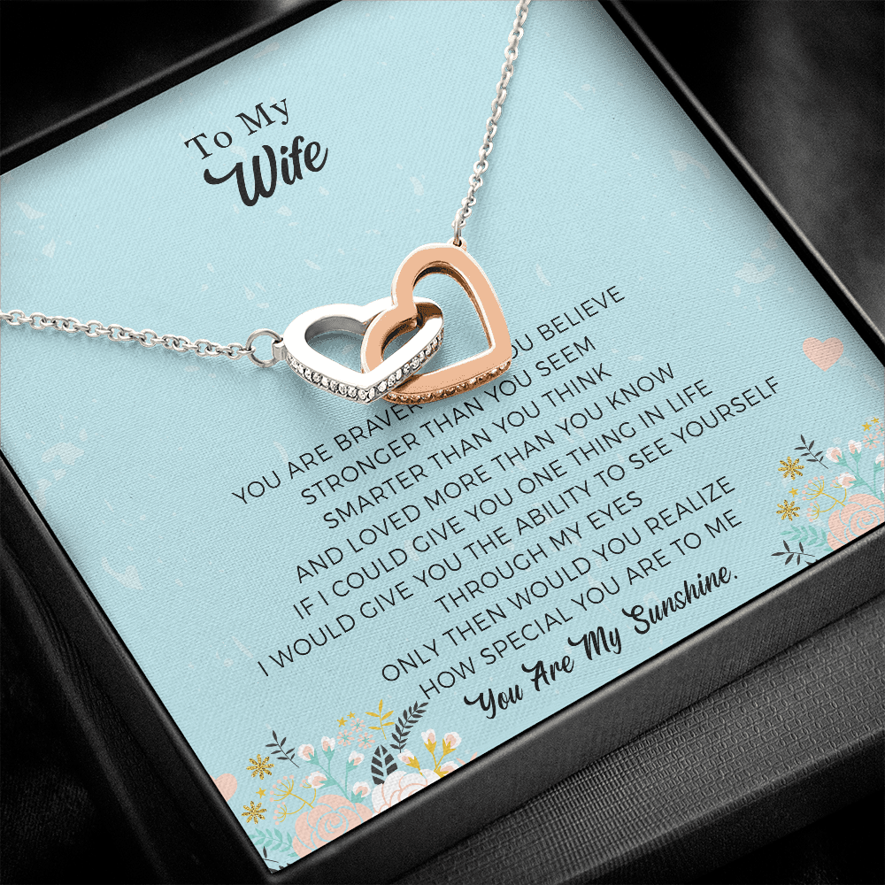 To My Wife Necklace Jewelry, Wife Necklace Gifts For Girlfriend On Birthday Anniversary Valentines Day With Message Card.