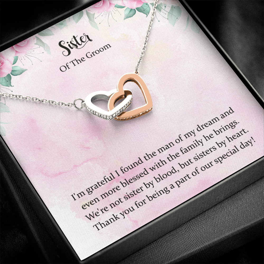 Sister of the Groom Necklace Gift for Sister in Law on Wedding Day Jewelry for Groom Sister in Law Gift Thank You Bridesmaid Sister by Heart