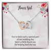 Interlocking Heart Necklace -  Flower Girl You've Been Such A Special Part Of Our Wedding Day'