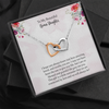 Daughter In Law Gift Bonus Daughter Necklace Gifts Interlocking Heart Jewelry Gift For Stepdaughter Foster Daughter Adopt Birthday Gift