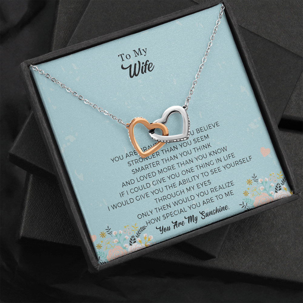 To My Wife Necklace Jewelry, Wife Necklace Gifts For Girlfriend On Birthday Anniversary Valentines Day With Message Card.