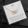 To My Mum, Thank You For Interlocking Heart Necklace For Mom, Mother Gift For Valentine's, Birthday, Anniversary