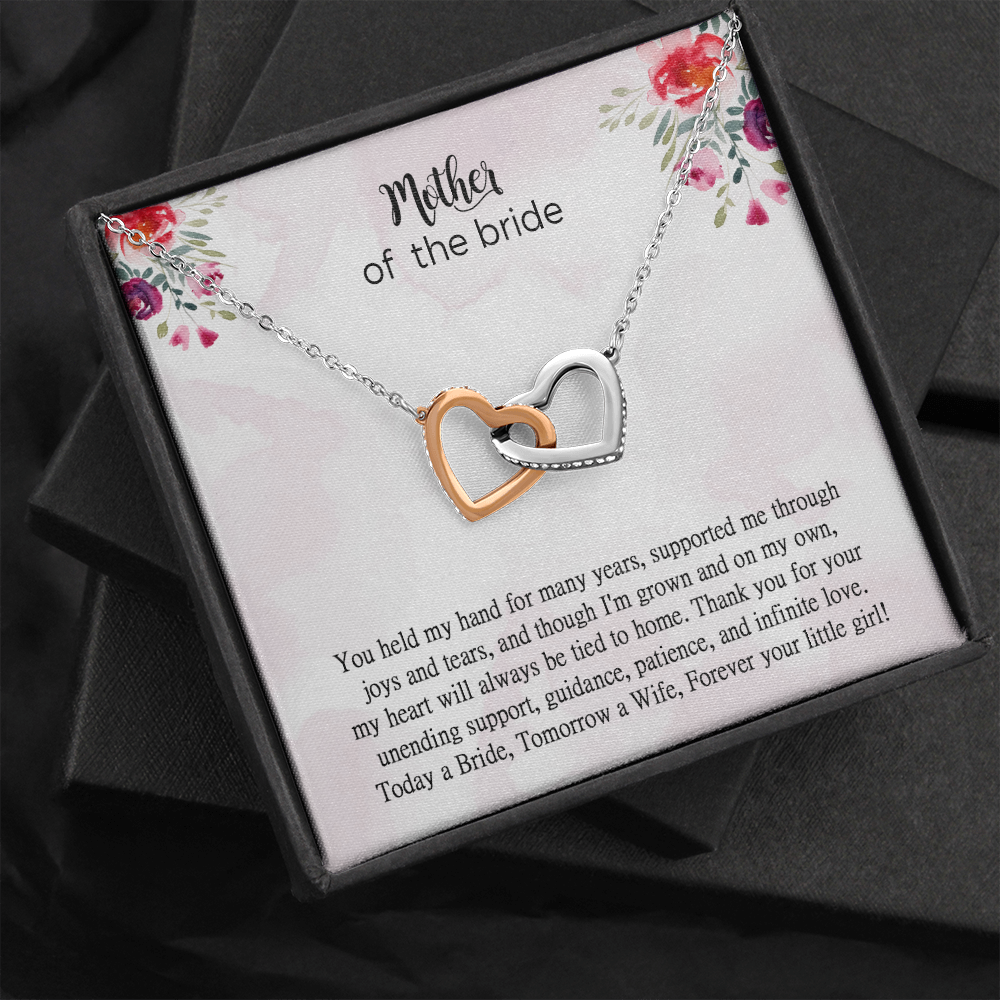 Mother of the Bride Necklace Gift from Daughter Necklace Card Personalized Gift for Mother on Wedding Day Mom Gift from Bride Wedding Gifts