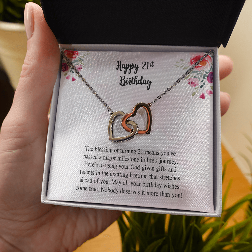 Personalized Birthday Necklace Gift For Her, Happy 21 Birthday Gift For Woman