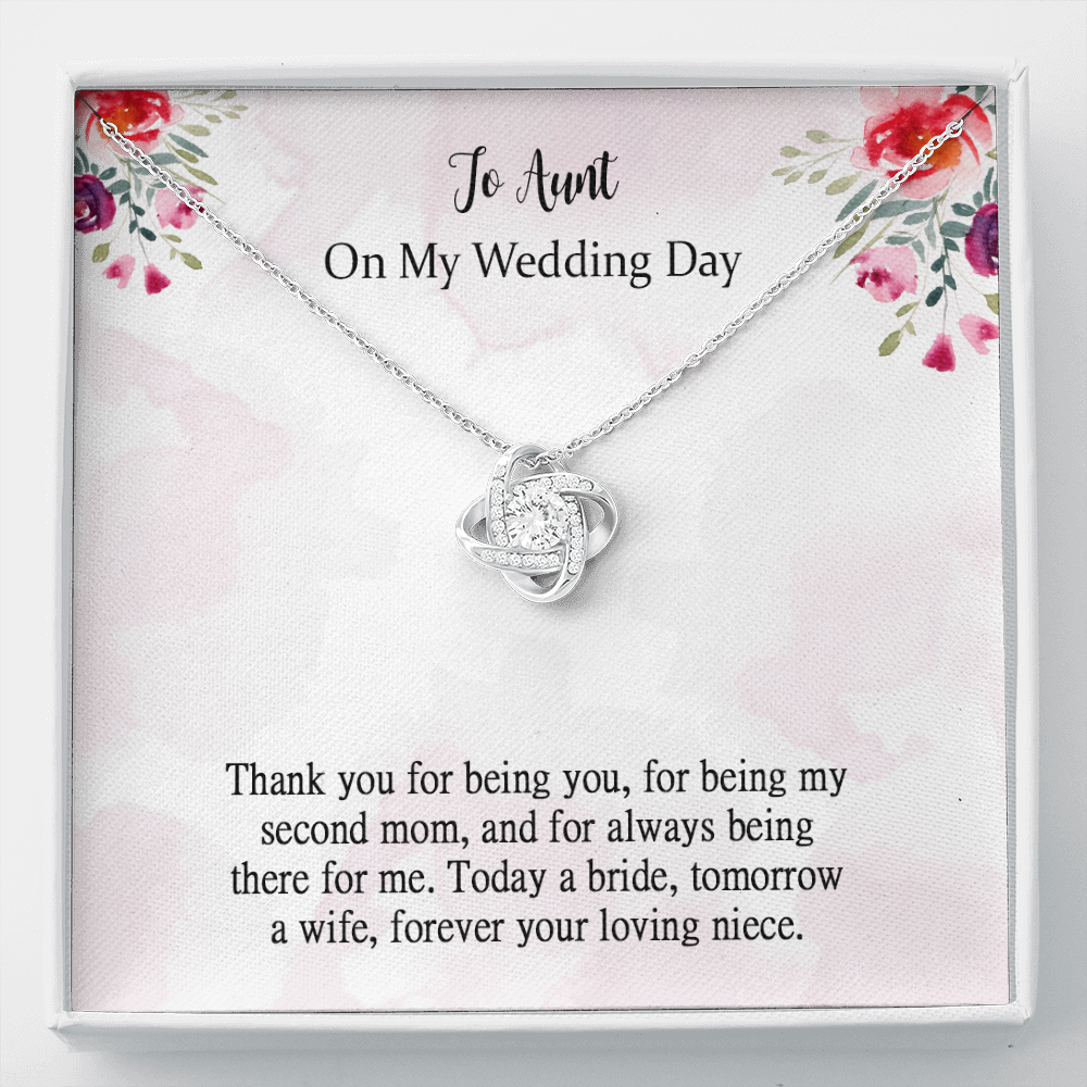 Aunt Wedding Gift necklace from bride, Aunt of the bride, Thank You Aunt, second mom, Bridal Shower