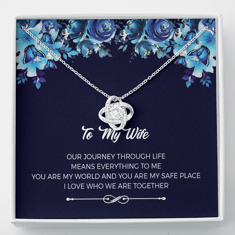 Anniversary Valentines Love Knot Necklace Gift For Wife
