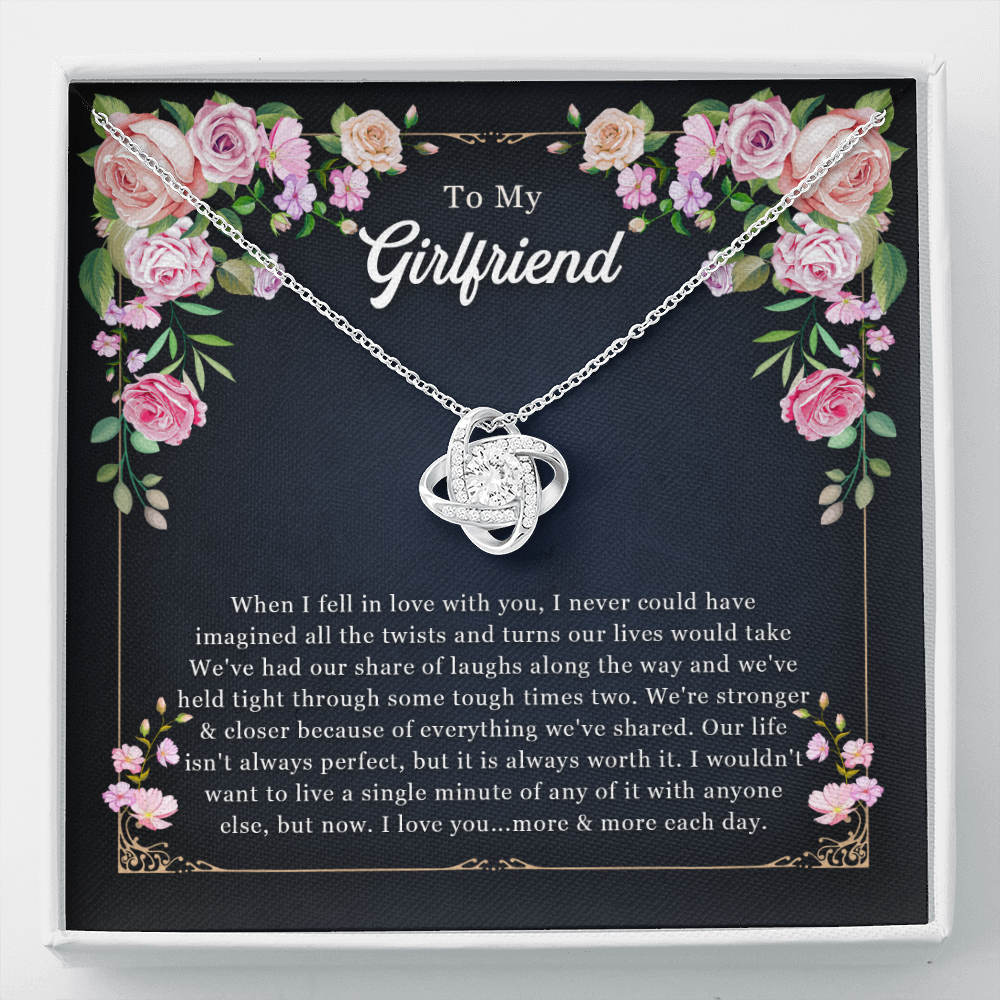 Anniversary Love Knot Necklace Gift for Girlfriend