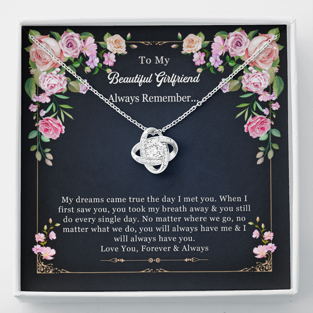 Anniversary Love Knot Necklace Gift for Girlfriend