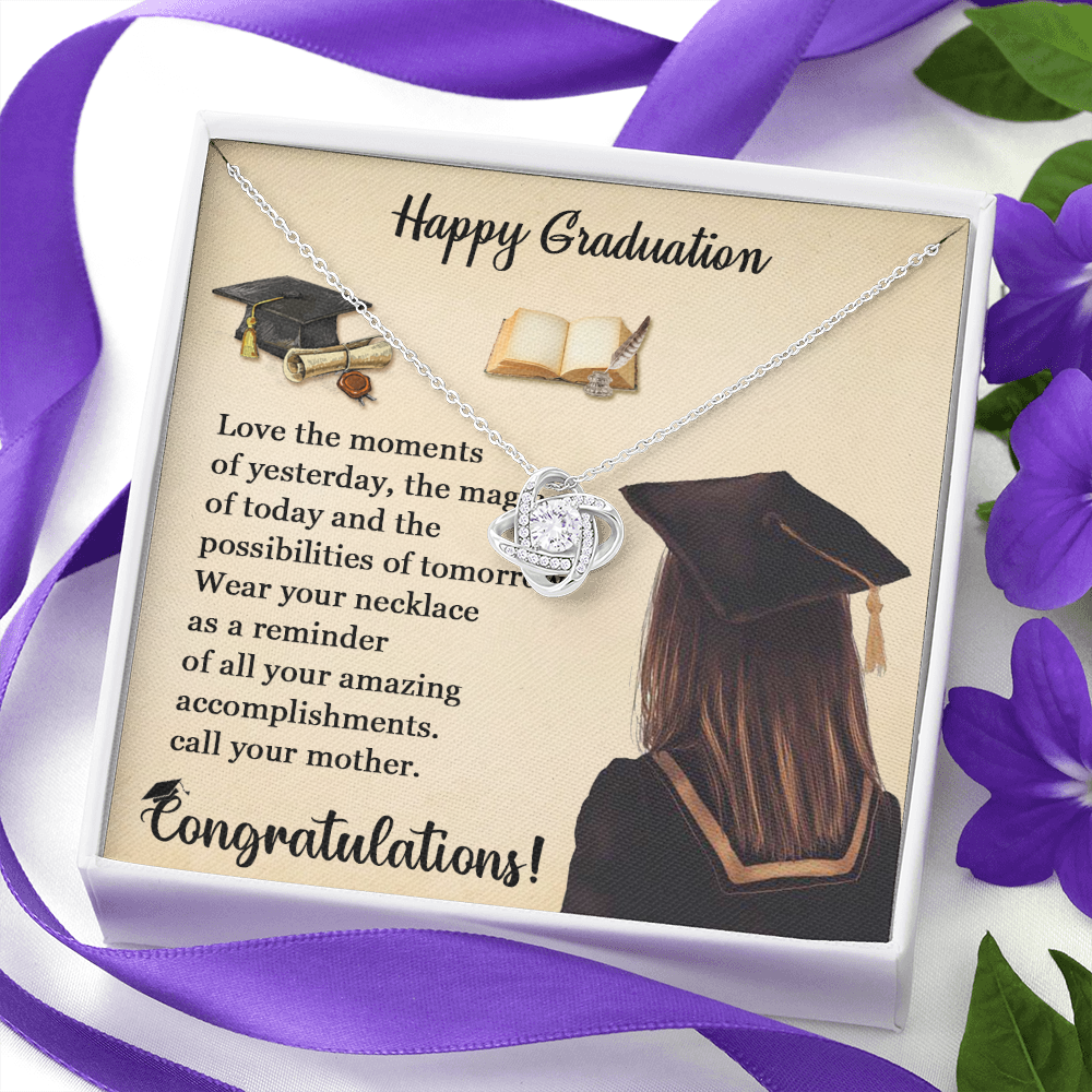 Graduation Gifts For Her 2022, Happy Graduation Love Knot Necklace,College Graduation Gifts For Her