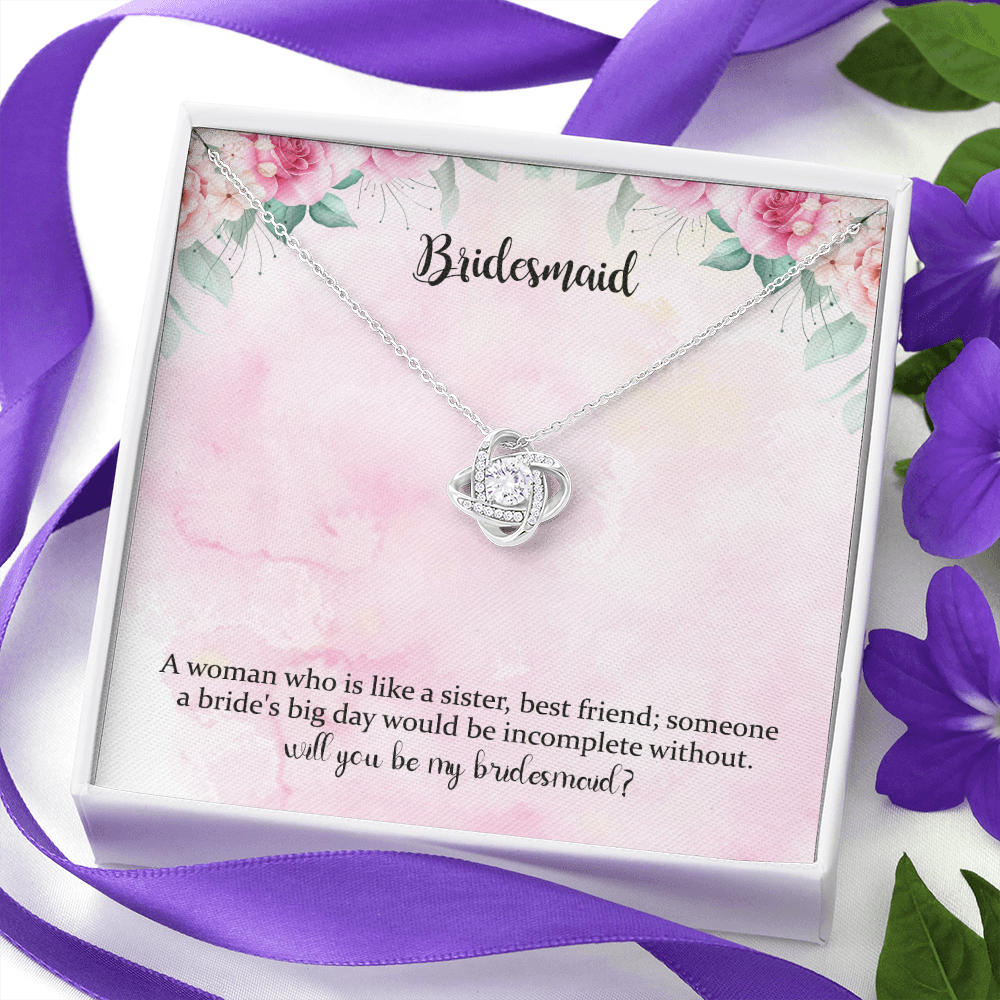 Will You Be My Bridesmaid Necklace with Card Bridesmaid Gift for Bridesmaid Necklace Bridesmaid Proposal Gift Personalized Necklace