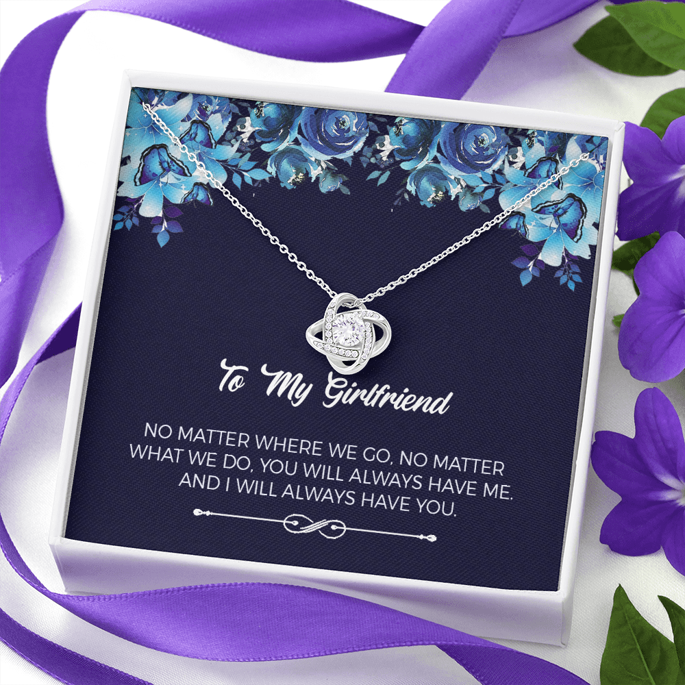 Birthday Love Knot Necklace Gift for Girlfriend