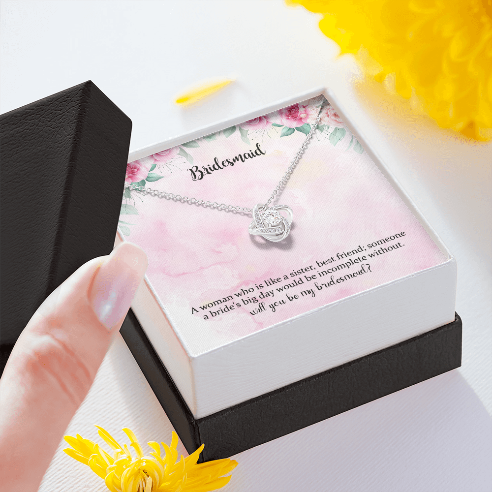 Will You Be My Bridesmaid Necklace with Card Bridesmaid Gift for Bridesmaid Necklace Bridesmaid Proposal Gift Personalized Necklace