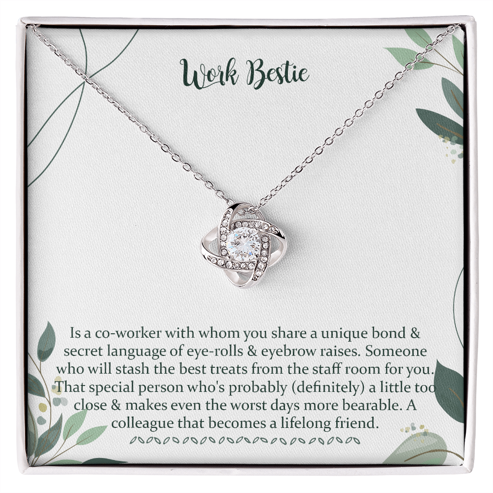 Work Bestie Funny Gift, Coworker Leaving Necklace Gift For Coworker Woman Gift Best Work Friend Work Bestie Jewelry For Her