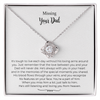 Gift For Woman Who Lost Her Dad Necklace and Condolence Message Card, Memorial Gift For Daughter