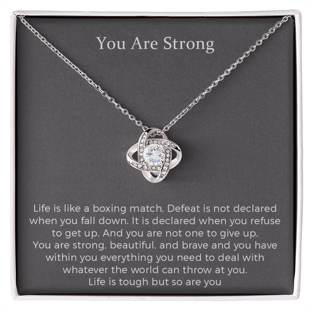 Recovery Gifts, Sobriety Gift, Alcoholics Anonymous Addiction Recovery Jewelry, You Are Strong Necklace