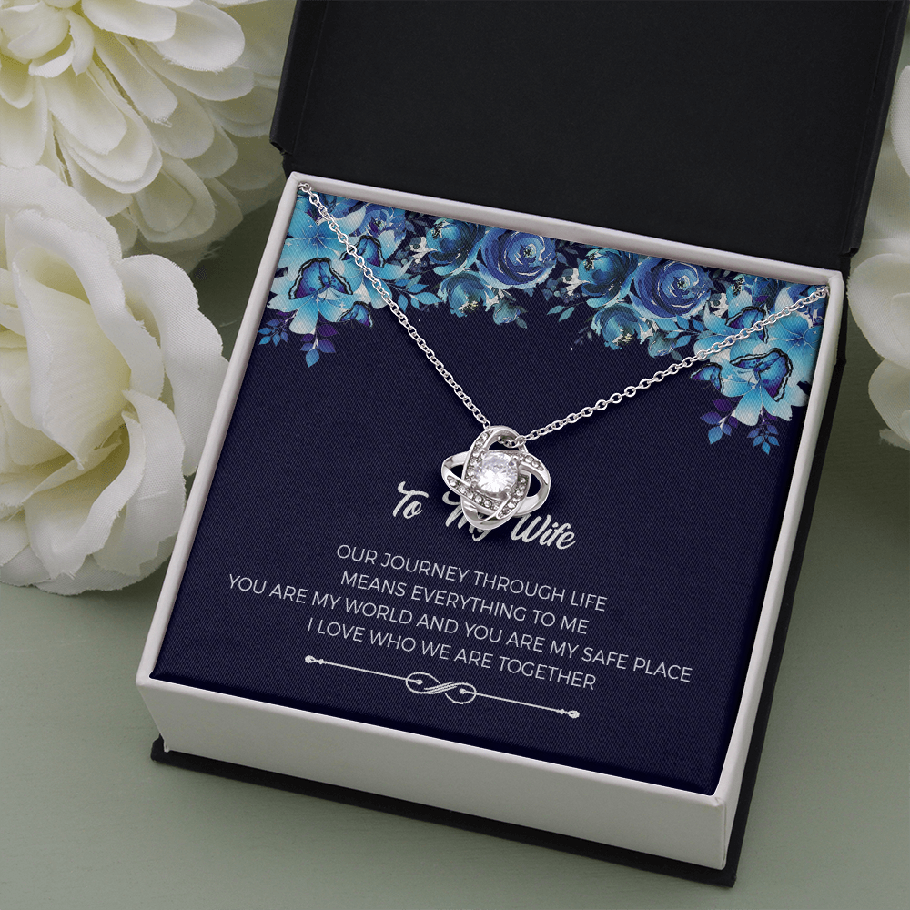 Anniversary Valentines Love Knot Necklace Gift For Wife