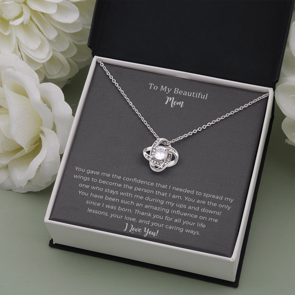 To My Beautiful Mom Necklace, Mothers Day Gift From Daughter, Mom Gift From Son, Mom Necklace