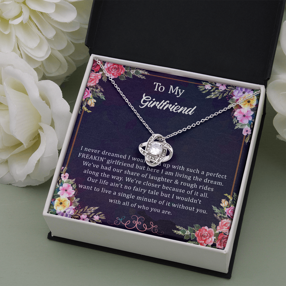 Beautiful Girlfriend Love Knot Necklace, Anniversary Gift for Girlfriend