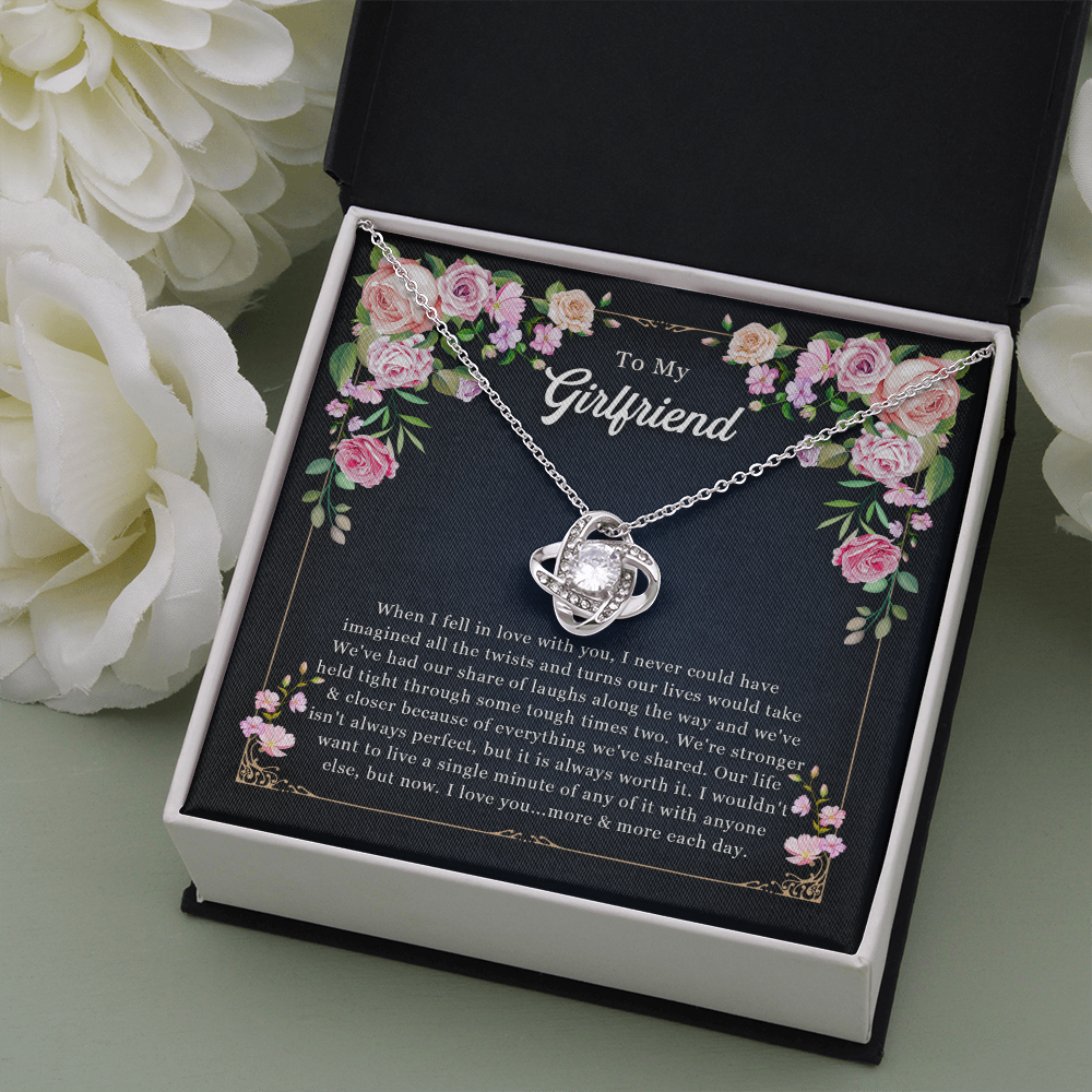 Anniversary Love Knot Necklace Gift for Girlfriend