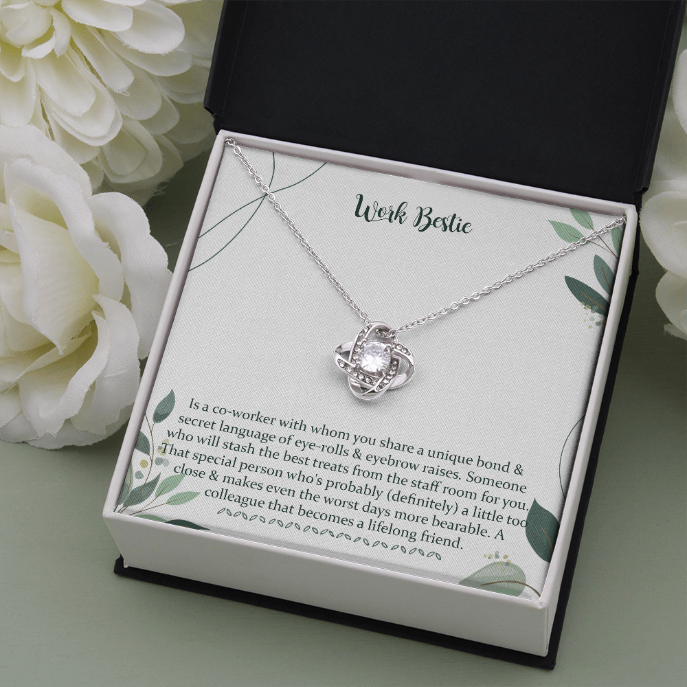Work Bestie Funny Gift, Coworker Leaving Necklace Gift For Coworker Woman Gift Best Work Friend Work Bestie Jewelry For Her