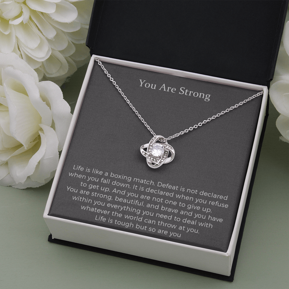 Recovery Gifts, Sobriety Gift, Alcoholics Anonymous Addiction Recovery Jewelry, You Are Strong Necklace