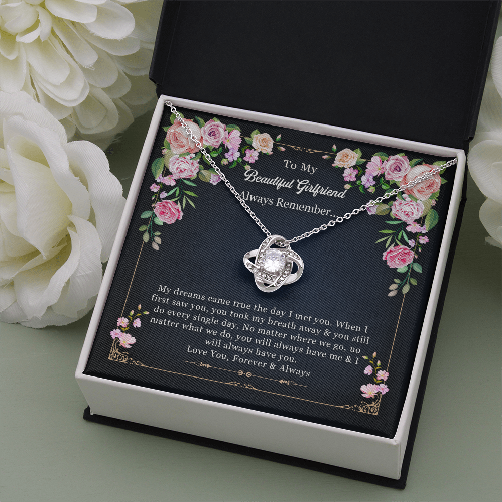 Anniversary Love Knot Necklace Gift for Girlfriend