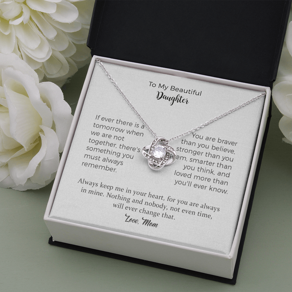 To My Beautiful Daughter, You're In My Heart,Necklace Gift For Daughter From Mothers On Birthday, Christmas, Graduation
