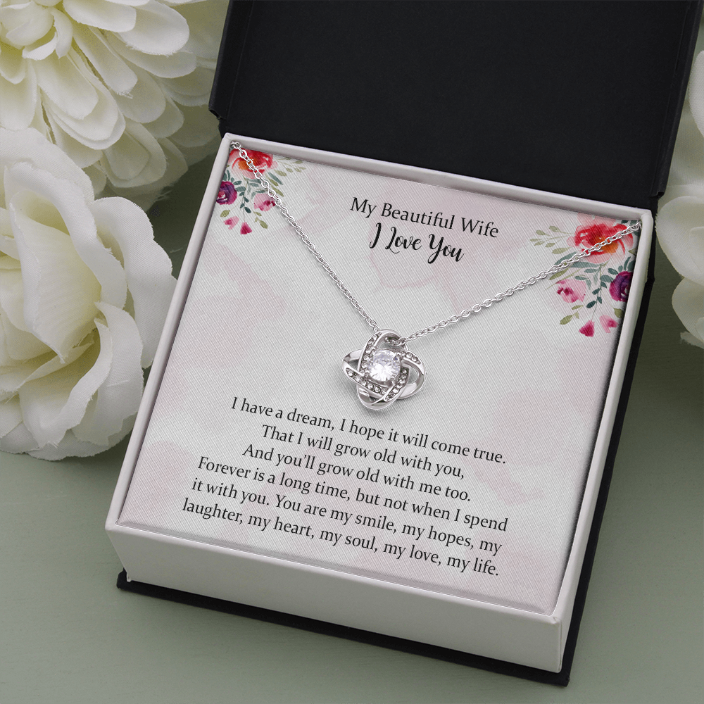 Anniversary Love Knot Necklace Gift For Wife