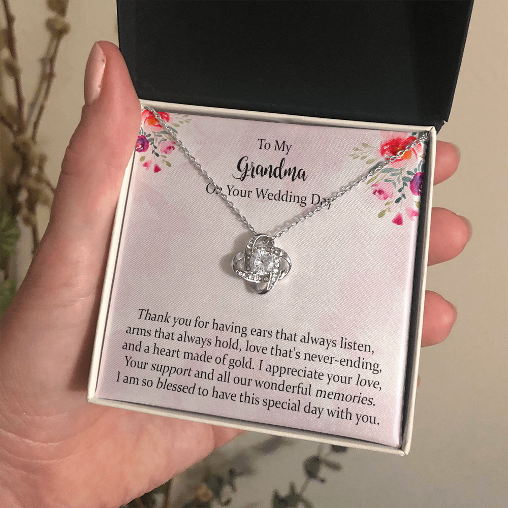 Grandmother Of The Bride Love Knot Necklace Gift To Grandma Wedding Gift For Grandma Of The Bride Grandmother Wedding Gift Grandmother Gift From Bride