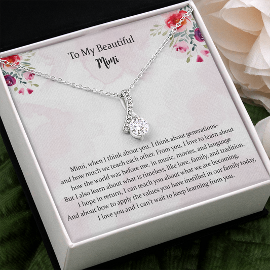Gifts for Grandma Necklace Alluring Beauty Necklace Birthday Gifts for Grandma from Granddaughter