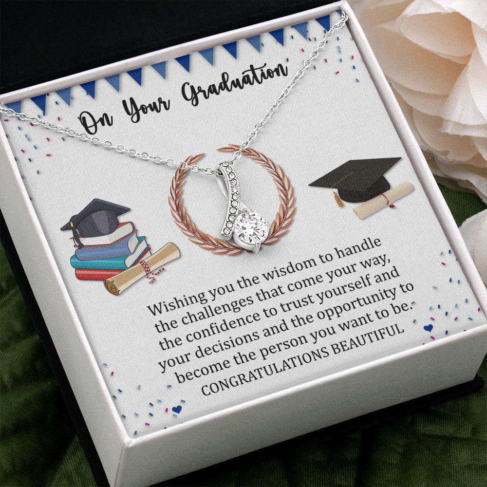 Graduation Alluring Beauty Necklace Gift For Her 2022, College Graduation Gift For Her, High School, Senior Graduation, Class Of 2022, Graduation Gift For Girl