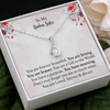 To My Badass Sister Alluring Beauty Necklace, Birthday Gift, For Sister, Graduation Gift, Grad Gift, Mother's Day Gift, Best Friend Gift