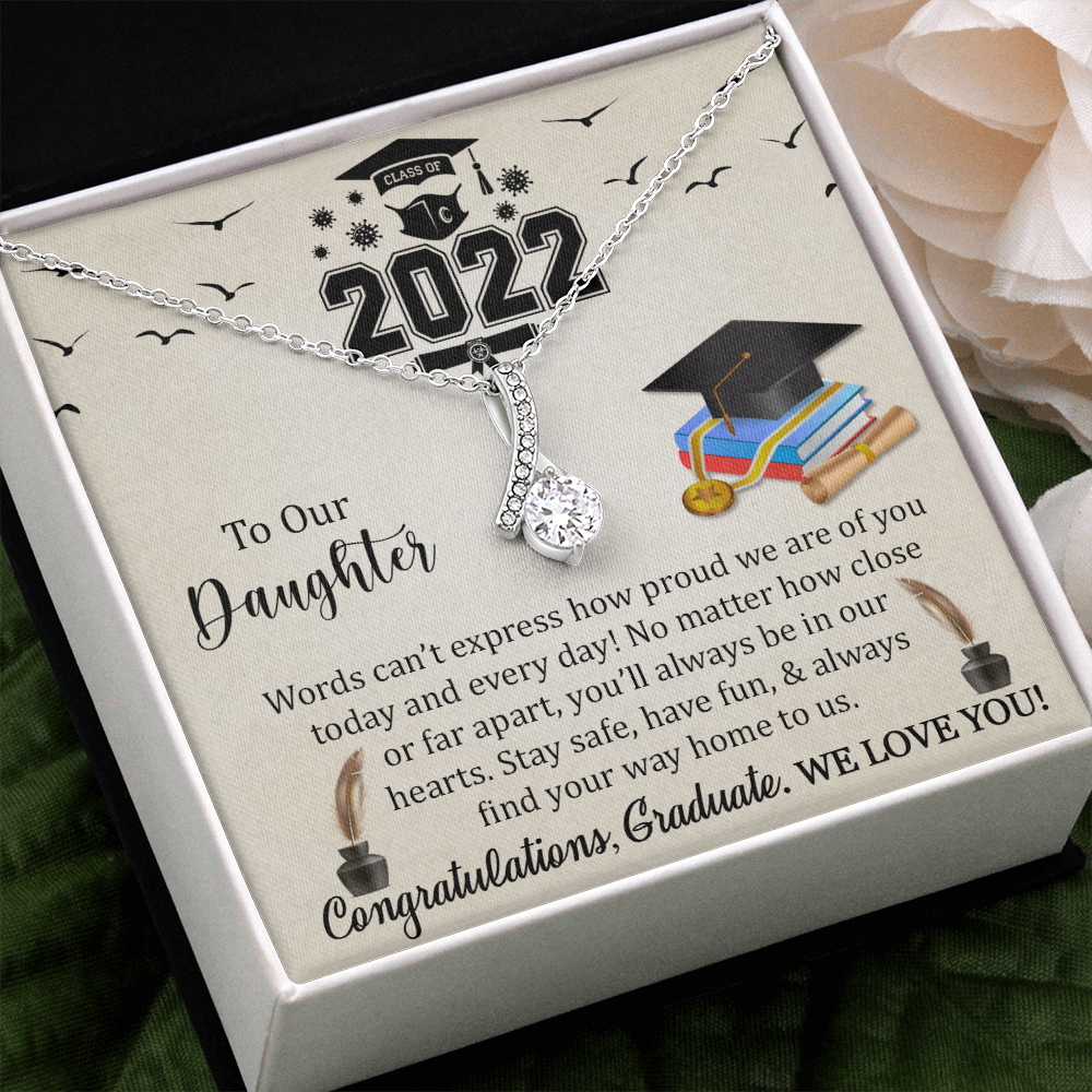 Class Of 2022 Graduation Necklace Gift For Daughter, Senior 2022 Graduation Gift